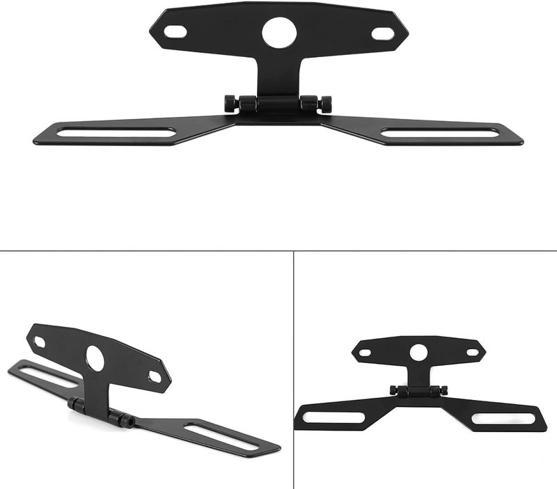 Klanata Universal Adjustable Motorcycle License Plate Bracket, Motorcycle License Plate Flipper, Motorcycle License Plate Holder, Motorcycle Plate Mount for ATV - Image 3